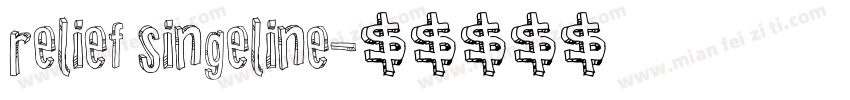 relief singeline字体转换